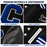 Veste universitaire personnalisée pour homme, veste de baseball, broderie de patchs en chenille, mélange de laine, manches en simili cuir, logo personnalisé, veste Letterman