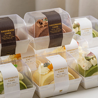 Emballage Personnalisé Boîte à Burger Carrée à Emporter, Couvercle Haut en Plastique Transparent Anti-Buée, Emballage Boîte à Petit Gâteau, Contenants en Carton Blanc