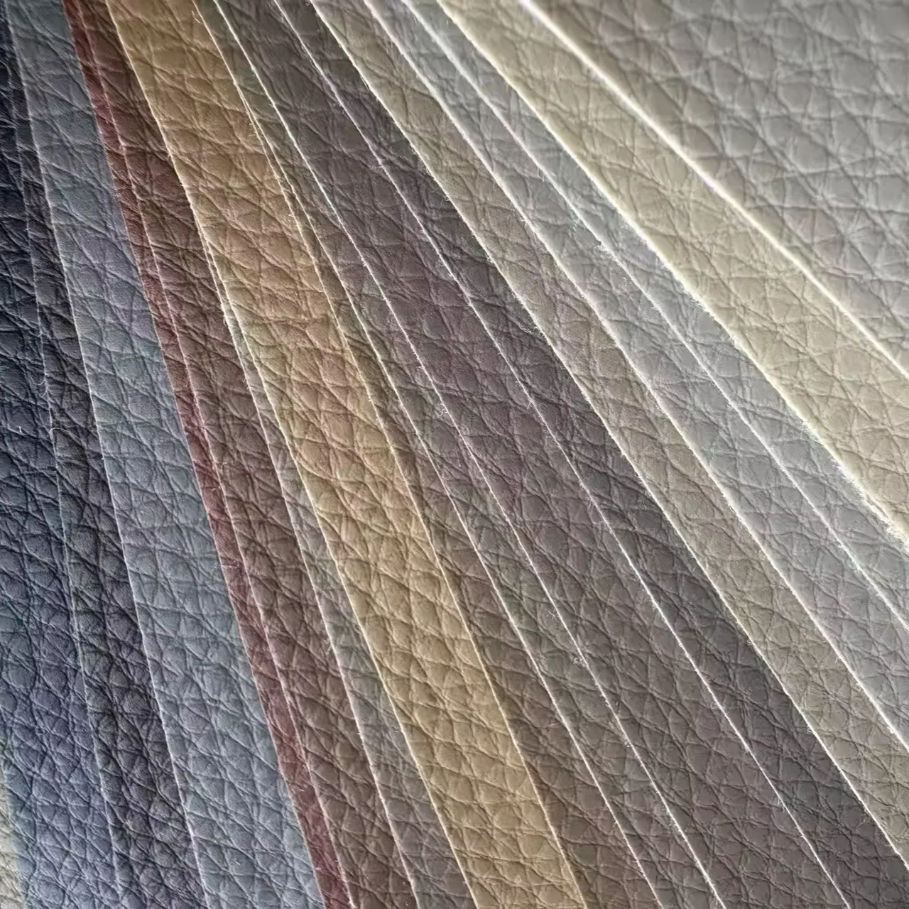0.8mm di spessore grano di litchi Miloti-F serie PVC pelle divano in pelle