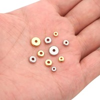 Disque d'Espacement Rond Plat en Acier Inoxydable 18k PVD Plaqué Or pour la Fabrication de Bijoux, Fournisseurs de Bijoux