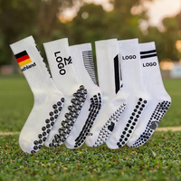 Vente en gros de haute qualité Logo Crew Spandex Logo personnalisé Équipe Antidérapant Grip Training Sports Football Soccer Chaussettes