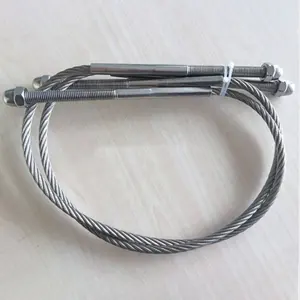AISI304 and AISI316 End Stops Cable Sling Cable Assemblies Stainless Steel Wire Rope Sling Swage Stud with dome nuts