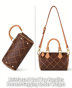 Nuevo Bolso Boston de Cuero Acolchado de Diseño de Lujo para Mujer - Logotipo Personalizado, Bolso de Mano Portátil con Correa para el Hombro - Product Image 5