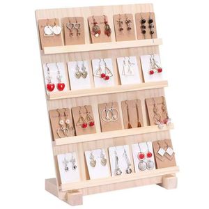 Solid Wood Multi Layer Jewelry Display Rack For Earrings Bracelets Studs Pine Material Display Board Storage Organizer - Product Image 3