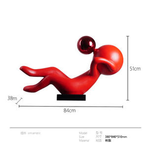 Figurine de personnage de dessin animé, modèle de sculpture de <span class=keywords><strong>film</strong></span> TV, ornements de Noël, fille soufflant <span class=keywords><strong>des</strong></span> bulles, ballon en résine - Product Image 6