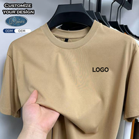 T-shirt à manches courtes en coton peigné 180G, col ras du cou, épaules tombantes, impression DTG personnalisée, t-shirt basique pour homme, style streetwear