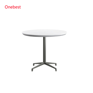 Mesa de Comedor Redonda Moderna para Hotel y Sala de Estar, <span class=keywords><strong>con</strong></span> Borde de Cuchilla, Superficie Sólida, Mesa de Bar - Product Image 1