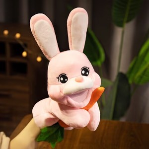 Wholesale Plush Cartoon Animal <strong>Rabbit</strong> Hand <strong>Puppet</strong> Cute <strong>Rabbit</strong> with Active Mouth Toy Kindergarten Parent-child Interactive Props - Product Image 3