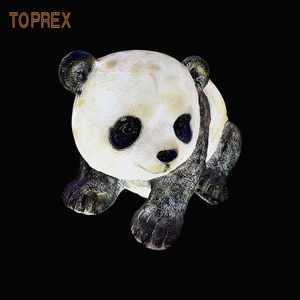 Escultura de resina de fibra de vidrio animal 3D personalizada, fábrica de China, lámpara de Panda animada de tamaño real, molde, decoraciones navideñas, exposición de jardín - Product Image 2