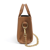 Mini Bolso de Mano para Mujer, Bolso Bandolera con Correa de Cadena Dorada Desmontable y Asa Superior, Bolso de Fiesta de Piel Vegana