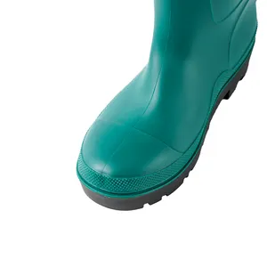 Verde cor fosca PVC alta qualidade impermeável rainboots pvc rubberboots