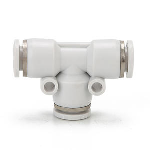 Réducteur en T à connexion rapide APE10 PEG10-8, type T PE-8 blanc, raccord pneumatique à connexion rapide PE-6, tube d'insertion - Product Image 4