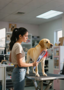 Instrumento de terapia de luz roja de mano para mascotas <span class=keywords><strong>SINICO</strong></span>, instrumento veterinario portátil para aliviar el dolor y curar heridas - Product Image 6