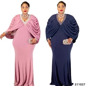 Elegante Afrikaanse jurken voor vrouwen, plus size outfits, avondjurken, lange jurken, Dashiki Ankara jurken met vleermuismouwen, Afrikaanse kleding - Product Image 2