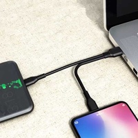 Kabel OEM Portabel 2-in-1 Tembaga Murni PVC Magnetik Micro USB Type-C QC 6A Pengisian Cepat Transfer Data Komputer/Kamera/iOS
