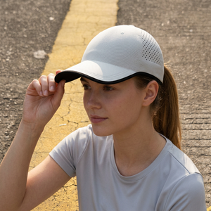 Casquette de baseball sportive légère sans coutures, séchage rapide, évacuation de l'humidité, respirante, extensible, haute performance, logo personnalisé - Product Image 3