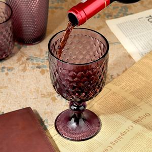 Copo de Champanhe de Cristal Roxo Embossado de 350ml para Pub a Preço de Fábrica - Product Image 5