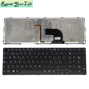 Backlit SP bàn phím tiếng Tây Ban Nha cho <span class=keywords><strong>Sony</strong></span> Vaio SVE17 sve1711 sve1712 sve1713 Bàn phím 149151911ch ban đầu mới với khung màu đen - Product Image 6