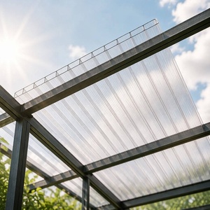 Panneau solaire PC 4mm 6mm 8mm 10mm, <span class=keywords><strong>plaque</strong></span> en <span class=keywords><strong>polycarbonate</strong></span> alvéolaire double paroi, panneau isolant léger pour toit de carport DIY - Product Image 3