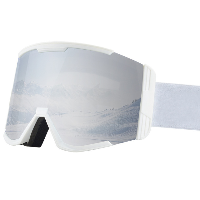 Magnetic Ski Goggles Interchangeable Lens Anti-Fog UV400 Scratch Helmet Compatible Snow Glasses Adult Gear