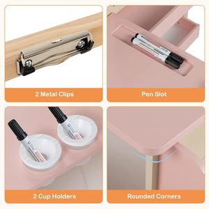 <span class=keywords><strong>Pizarra</strong></span> de Doble Cara Pine Easel para Niños, Centro de Arte, Rollo de Papel para Dibujar, Manualidades, Escritura, Juego de Actividades para Niños Pequeños - Product Image 5