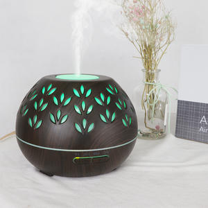 Diffuseur d'arômes à effet bois 400ML, humidificateur ultrasonique avec lumière LED et commande tactile pour la maison et le bureau - Product Image 2