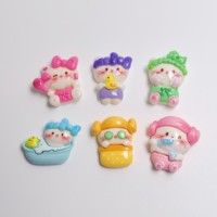100 PIÈCES Cabochons en résine à dos plat, série animaux de dessin animé (miniatures de chats), pour épingles à cheveux, scrapbooking, bricolage, décoration intérieure et accessoires d'artisanat