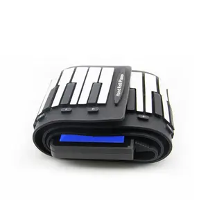 Soft Portable Midi Digital Roll Up Piano Electronic Piano Keyboard Black And White 88 Key Standard Keys Flexible Piano
