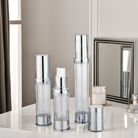 Flacon Airless en Plastique PP ABS 15ml 30ml 50ml, Emballage Cosmétique de Luxe Vide, Crème Visage, Lotion, Pompe à Vide, Logo Personnalisé