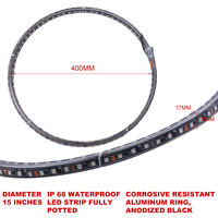 Lumière de roue de voiture à Double rangée Rgbw Led anneau de roue anneaux lampe de décoration anneau de roue de voiture à quatre rangées pour camion