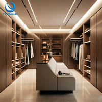 Armoires de dressing modernes et luxueuses sur mesure pour le développement immobilier, avec aménagement flexible des armoires, pour projets de villas et suites.