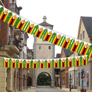 ธงประดับรูปธงชาติแอฟริกา ทำจากโพลีเอสเตอร์สำหรับใช้งานกลางแจ้ง ประเทศซิมบับเว เหมาะสำหรับตกแต่งงานเทศกาลประจำชาติ - Product Image 4