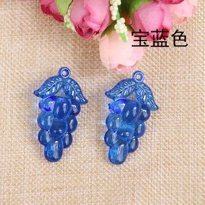 Cuentas acrílicas con forma de uva, color azul, para hacer joyas, juguetes de 7 a 12 años - Product Image 1