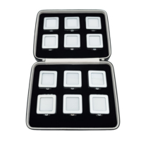 Étui de rangement portable pour diamants en vrac, organisateur de pierres de voyage, sac à fermeture éclair en cuir PU, boîte à gemmes avec fermoir métallique