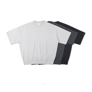 T-shirt basique pour homme en coton 100% Terry 280g, coupe ample, épaules tombantes, longueur standard, respirant, écologique, style streetwear - Product Image 2