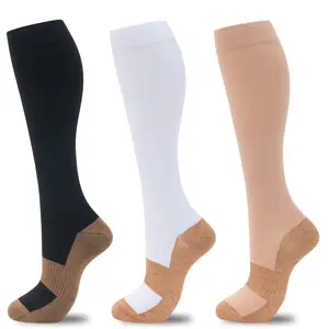 Moisture Wicking Breathable Compression Socks Women And Men 20-30mmHg Best For Nurses Travel Pregnancy