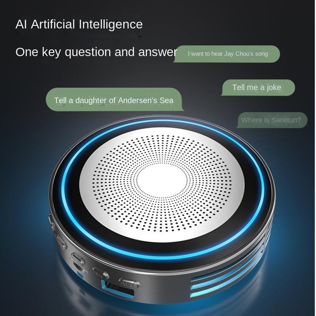 Lanlang Q2 Smart Speaker for Heavy Bass Portable Mini Computer AirPlay 10-30W Output Power Creative Gift New Private Model