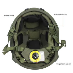 UT esterno protettivo Pe/aramid Kevlar tattico casco veloce con sistema di sospensione Wendy regolabile casco con fibbia di alta qualità - Product Image 4