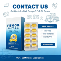 Gélules d'huile de poisson Oméga 3 en gros 1000mg, capsules certifiées Halal OEM EPA DHA pour le soutien de la santé des articulations et des yeux