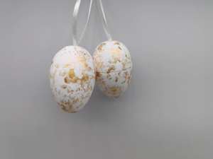 شنقا 6 أبيض عيد الفصح الذهب أو الفضة رسمت لوازم عطلة - Product Image 2