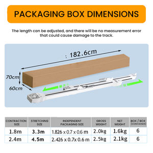 Moteur <span class=keywords><strong>de</strong></span> rideau électrique intelligent économique, rail <span class=keywords><strong>de</strong></span> rideau télescopique motorisé extensible, rail réglable - Product Image 5