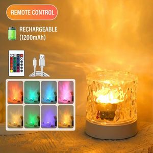 Bán Buôn Xách Tay Đầy Màu Sắc Trang Trí Nội Thất Đèn Pha Lê Rose Ánh Sáng Ban Đêm Điều Khiển Từ Xa LED Đèn Pha Lê Trang Trí Phòng Ngủ Ánh Sáng - Product Image 4