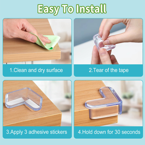 BPA-Free PVC <span class=keywords><strong>angolo</strong></span> protettore trasparente morbido <span class=keywords><strong>L</strong></span>-forma Design per la sicurezza del bambino e gli angoli di prova - Product Image 6