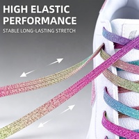 Lacets élastiques sans nœuds scintillants pour baskets avec embouts métalliques à vis