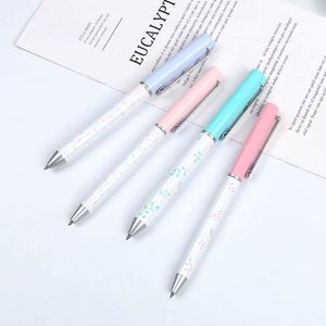 Cute Couple Blue and Pink Metallic Ballpoint <b>Pen</b> with Custom Logo 0.5mm Writing Width Wholesale for Schools and Office Use - Product Image 4