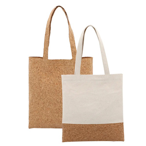 Natural Cork Tote <b>Bag</b> with Canvas Long Handle <b>Reusable</b> <b>Shopping</b> <b>Bag</b> for Daily Use - Product Image 2