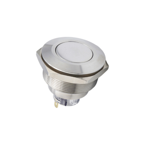 30MM Stainless Steel IP65 Waterproof Flat Head Button 1NO for Home Appliance 220V Without Light - Product Image 2