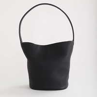 Sac seau en cuir de vachette pleine fleur, grande capacité, design élégant, sac à main pour femme, fabrication d'usine