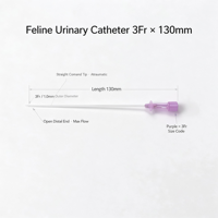 Cathéter urinaire félin OEM à pointe droite pour usage vétérinaire
