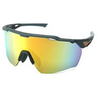 Factory Direct Vented Semi Rimless Wraparound Shield Sports Sunglasses for Motorcycle Riding Driving Outdoor Hiking Fishing Golf